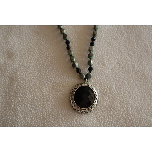 Lot of 4 Vintage Necklaces Bib Black Faceted Beads Cookie Lee Napier Pendant - Picture 10 of 16